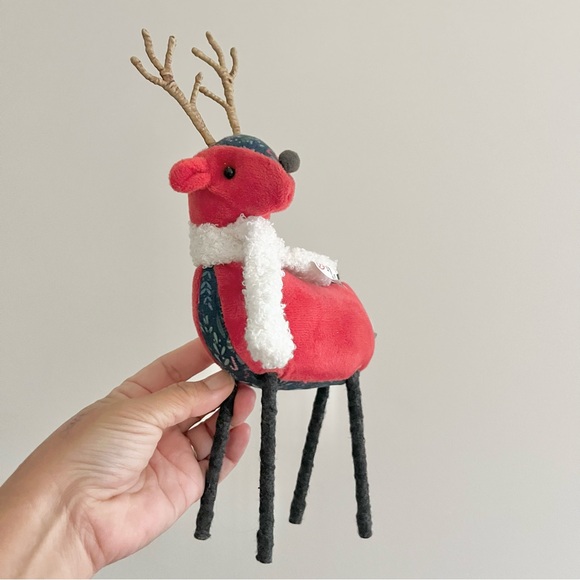 2022 Wondershop Target Plush Deer 9" Fabric Holiday Christmas Ornament Decor - Picture 5 of 6